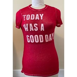 Lyric Culture Burnout T-Shirt Sheer Red XS